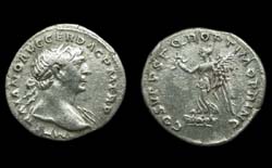 Trajan, Denarius, Victory on Shields Reverse!